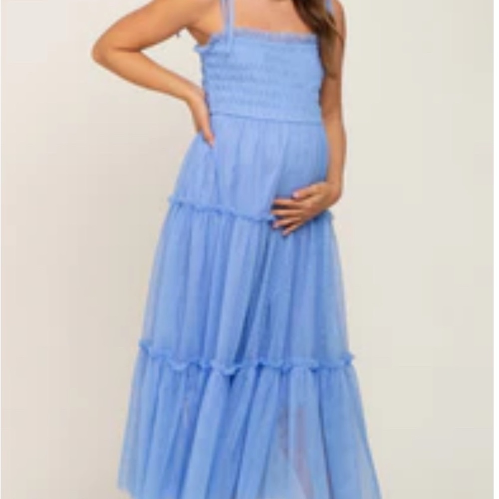 Elegant Blue Midi Dress